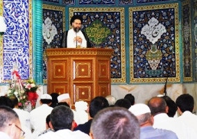 On 11th Jan 2013, the Friday prayer held in Imam Hussein (a.s) Mosque by Ayatollah Madani.